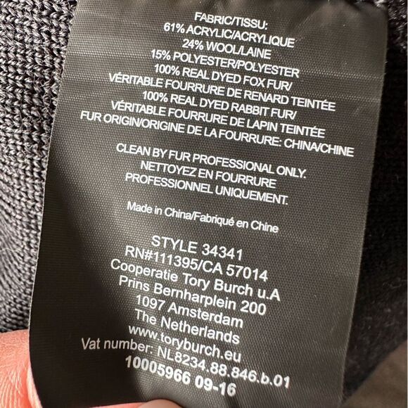 TORY BURCH BURGUNDY REAL Genuine 100% Rabbit fur Vest size xl sleeveless jacket - Picture 9 of 14